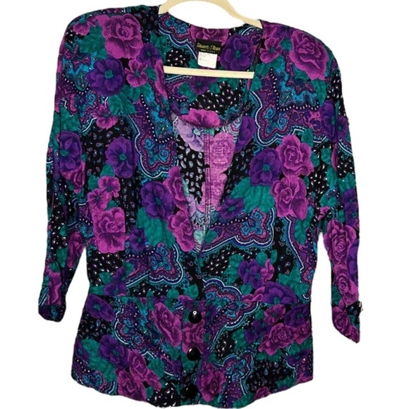 Jackets & Blazers - Vintage Stuart Alan Jewel Toned Blazer